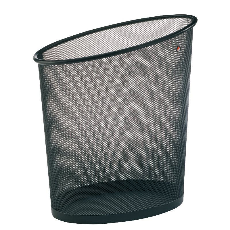ALBA corbeille à papier fil métallique ovale, 18 litres, gris